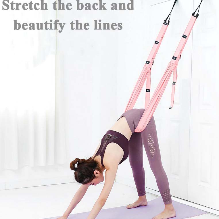 Aerial Swing για Yoga & Pilates - Κουρτίνα με Λαβές για Στήριξη στη Πόρτα - Γαλάζιο